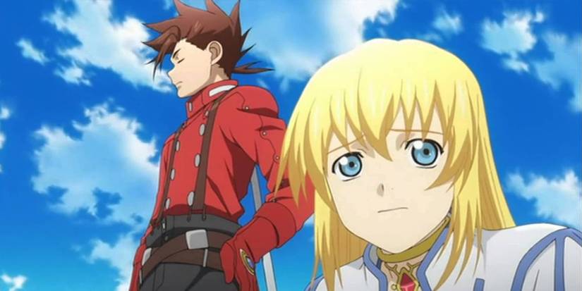 A screenshot from the Tales of Symphonia The Animation: Sekai Tougou-hen OVA