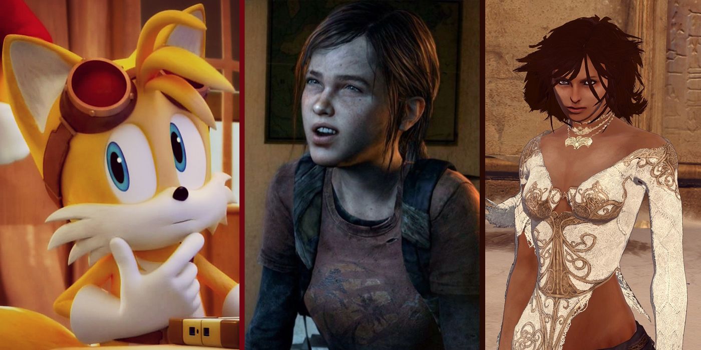 Tails (Sonic the Hedgehog), Ellie (The Last of Us) and Elika (Prince of Persia)