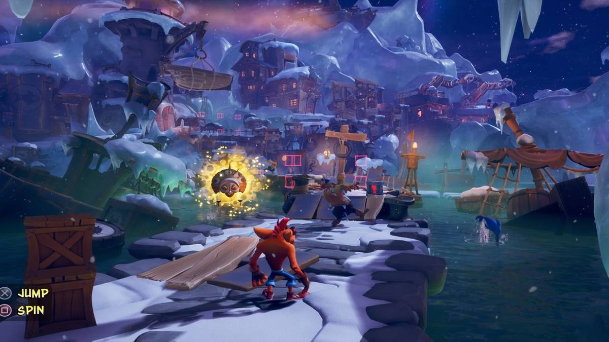 screenshot of snowy area in crash 4