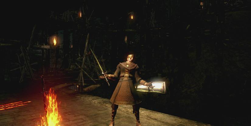 Bonfire in Dark Souls.