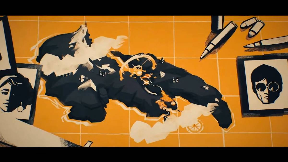 deathloop art showing portion of blackreef island map