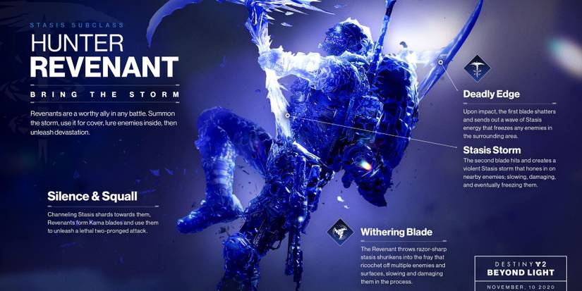 destiny 2 hunter revenant stasis subclass