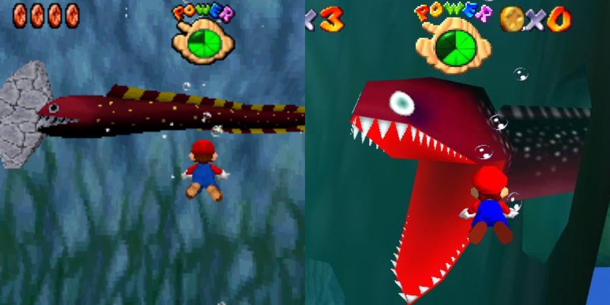 Maw-rays in Mario 64 (eels)