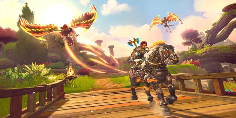 Harpies attacking Fenyx