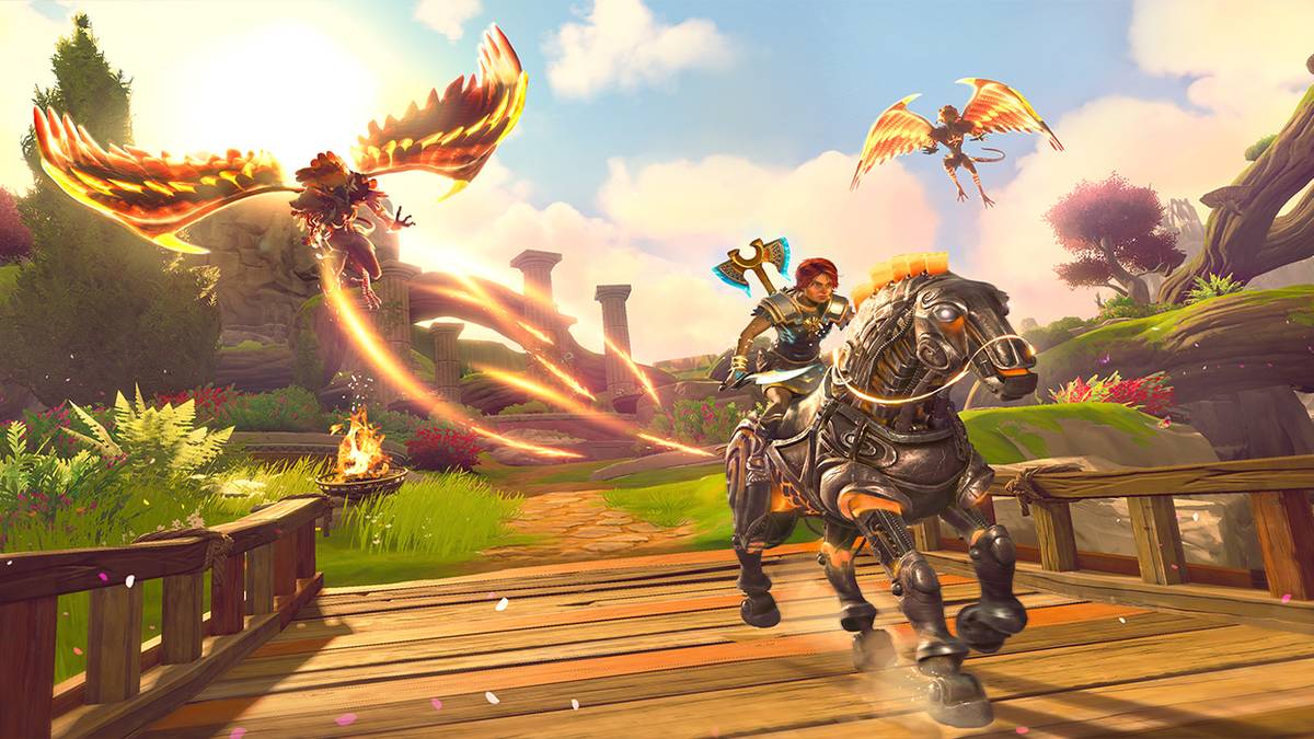 Harpies attacking Fenyx