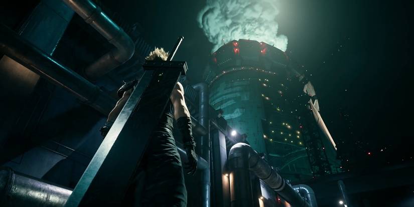 Final Fantasy 7 Remake Cloud and Mako Reactor