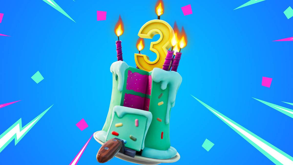 where are the fortnite birthday cakes