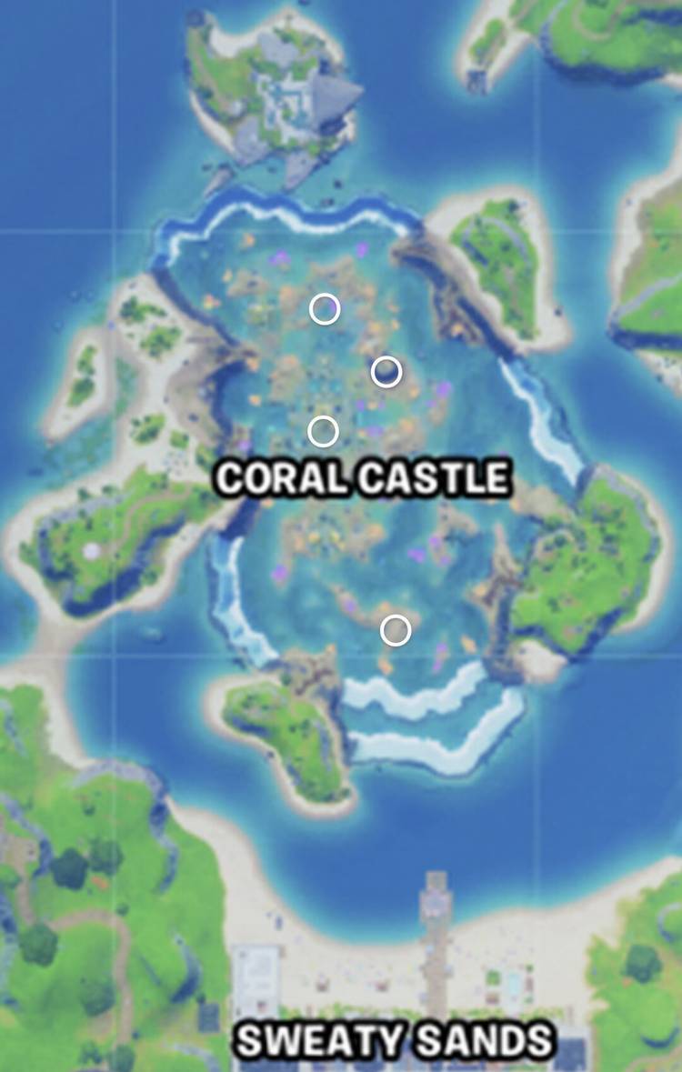 Fortnite Coral Castle Floating Rings Challenge