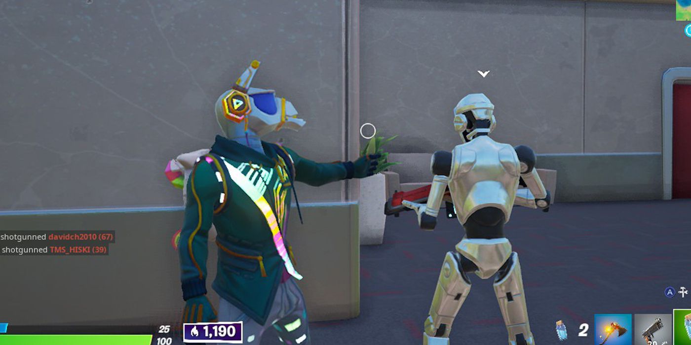 player hack stark robot pointing fortnite