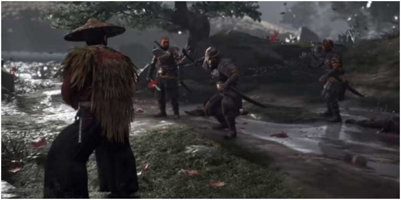 ghost-of-tsushima multiple enemies