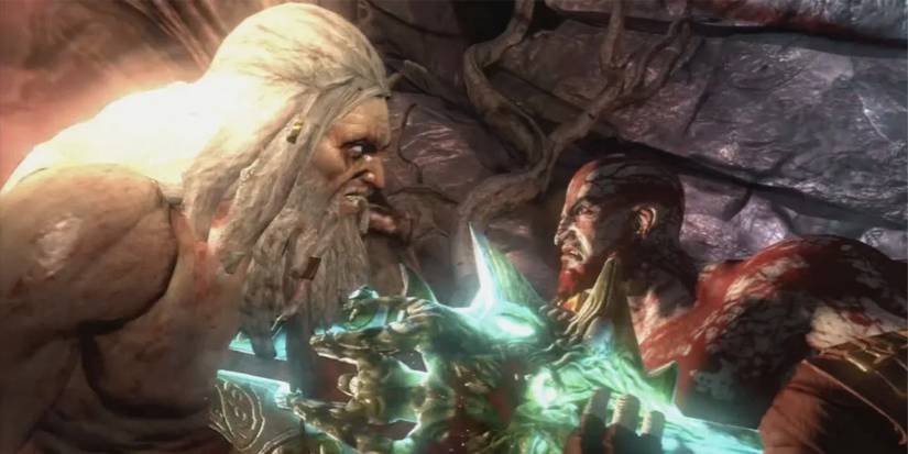 Kratos squares up to Zeus in God of War