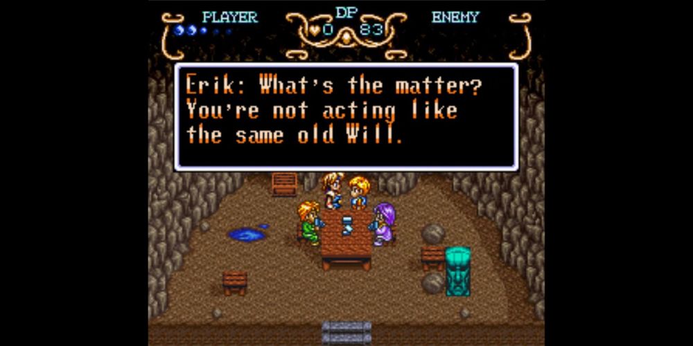 A screenshot from Illusion of Gaia (SNES)