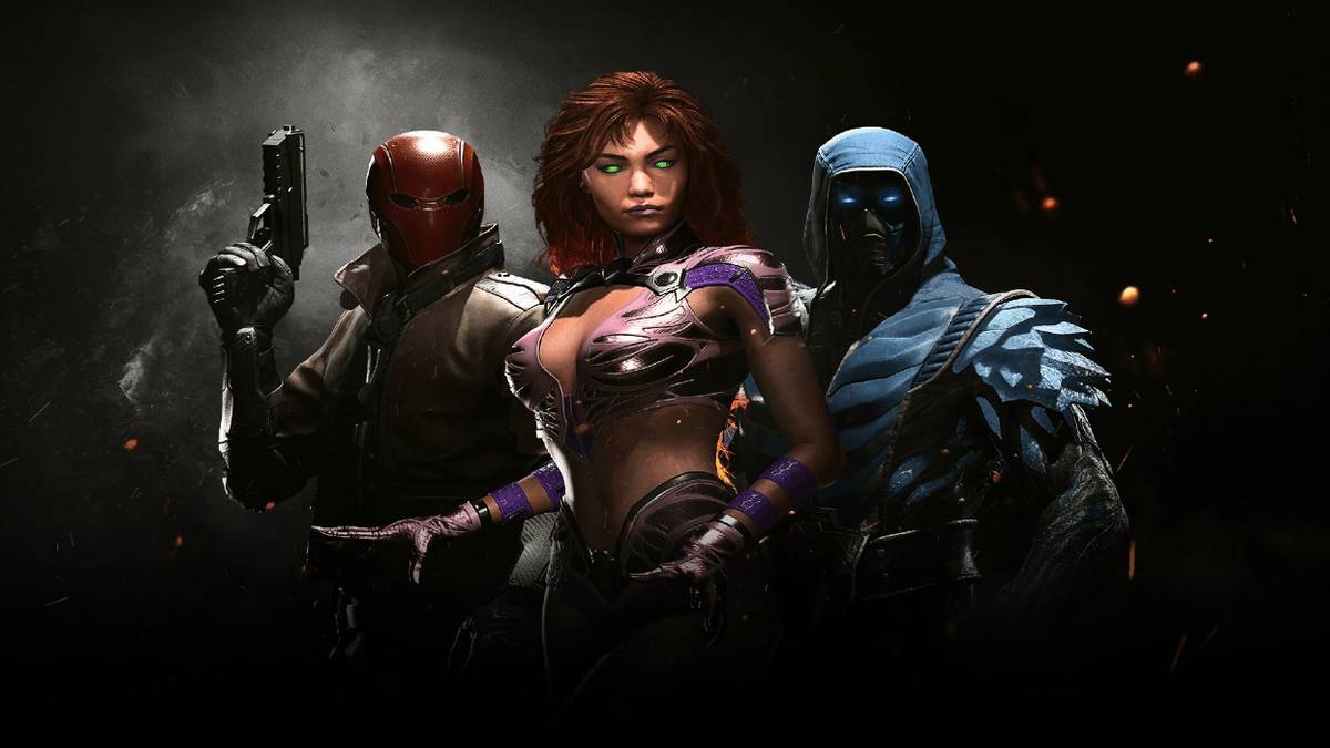 red hood, starfire and sub zero