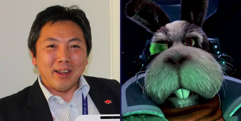 Katsuya Eguchi and Peppy Hare (Star Fox)