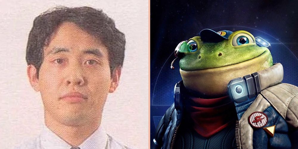 Yoichi Yamada and Slippy Toad (Star Fox)