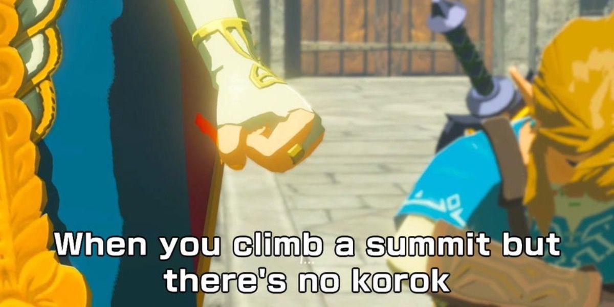 the Zelda korok fist meme