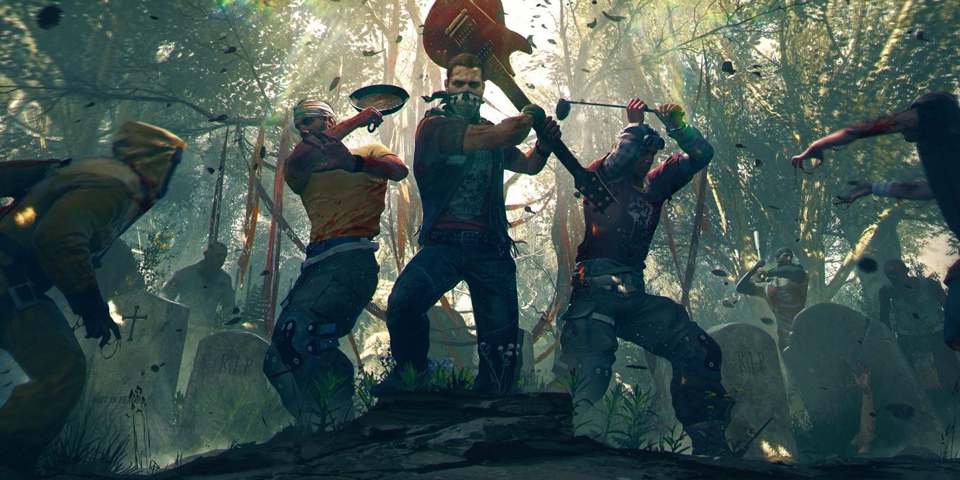 Главные герои сражаются с зомби в Left 4 Dead 2