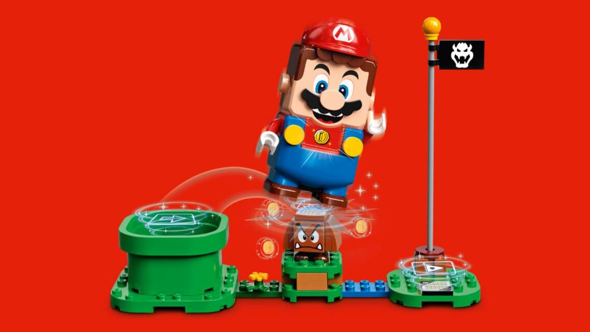 lego super mario red background