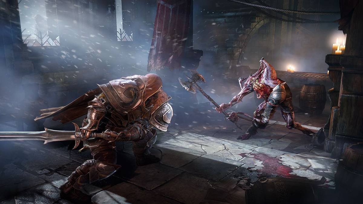 lords of the fallen fight with sword