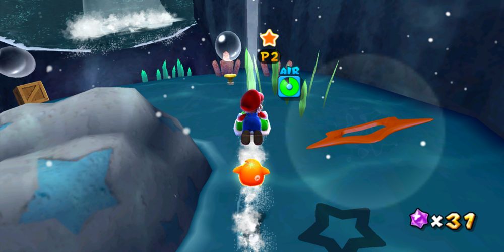 Пример режима Co-Star в Mario Galaxy (Wii)