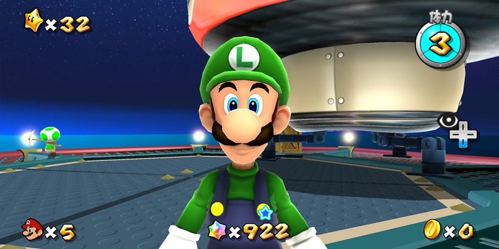 Луиджи в Super Mario Galaxy (Wii)