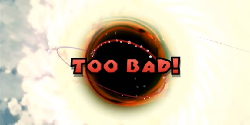 A death screen in Super Mario Galaxy (Wii)