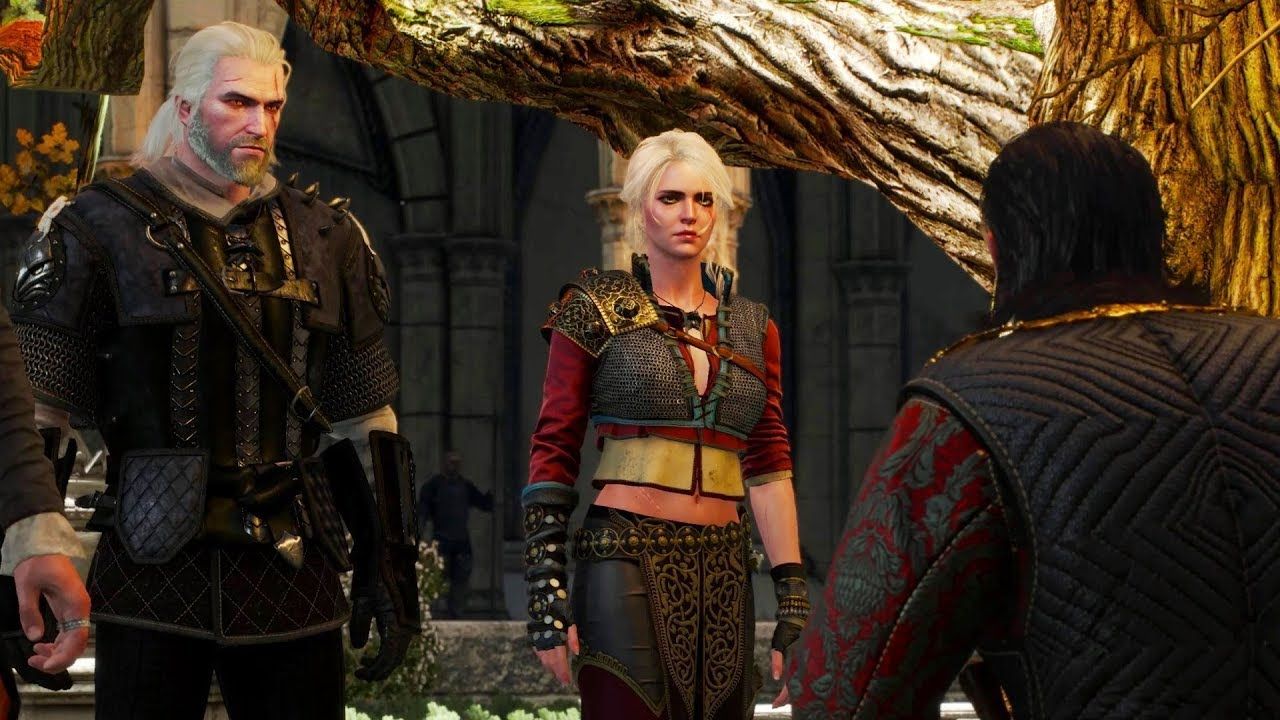 Ciri and Geralt Meet With Emhyr var Emreis In The Witcher 3