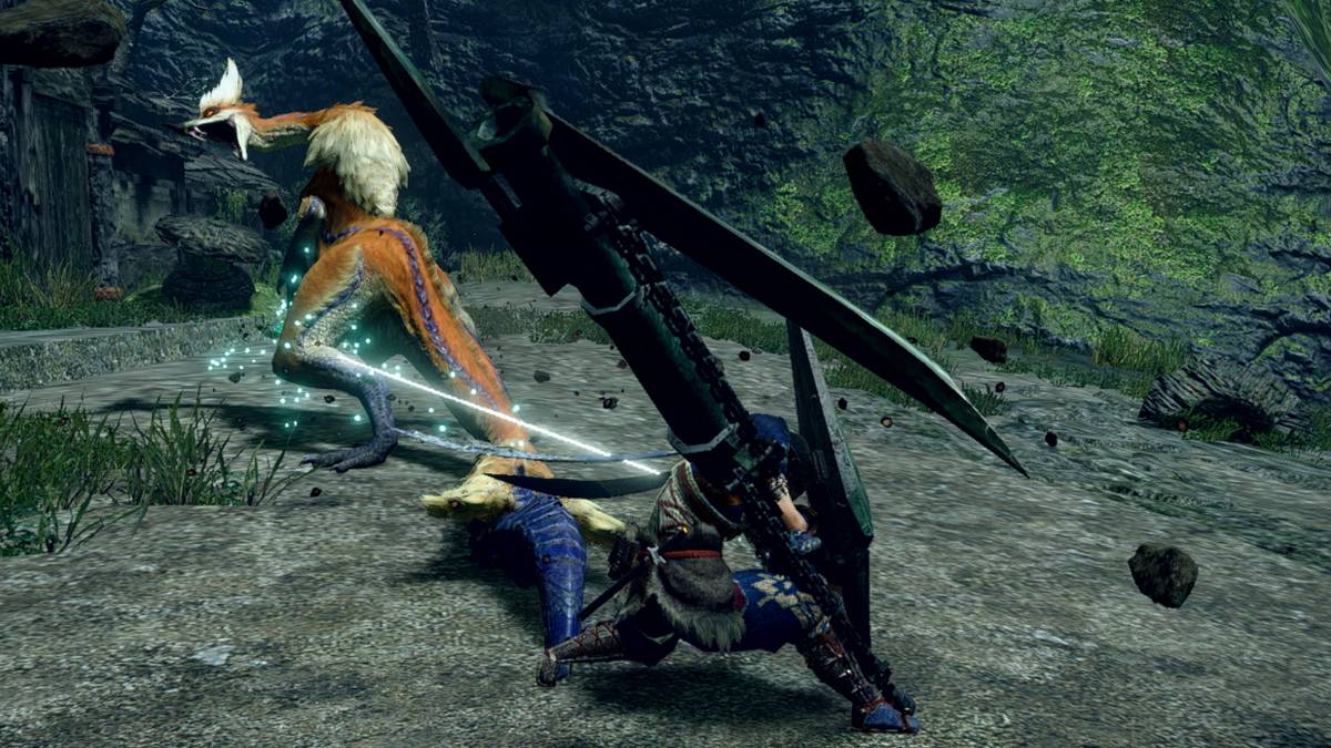 monster hunter rise battle screenshot