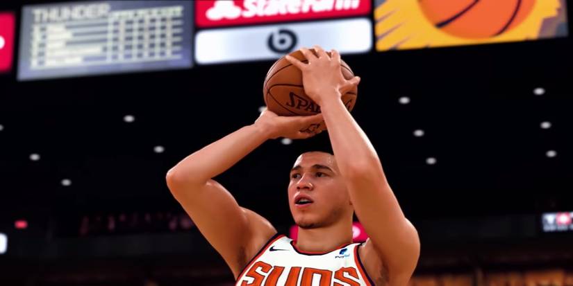 Devin Booker shooting in NBA 2K21