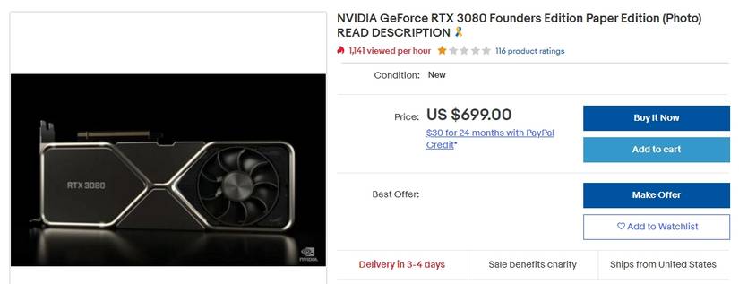 3080 paper edition listing