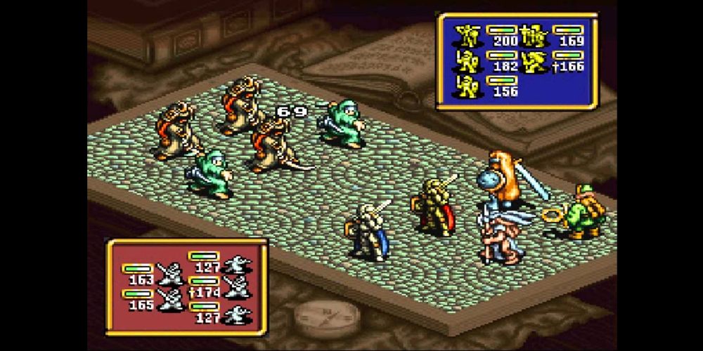 A screenshot from Ogre Battle: The March of the Black Queen (SNES)