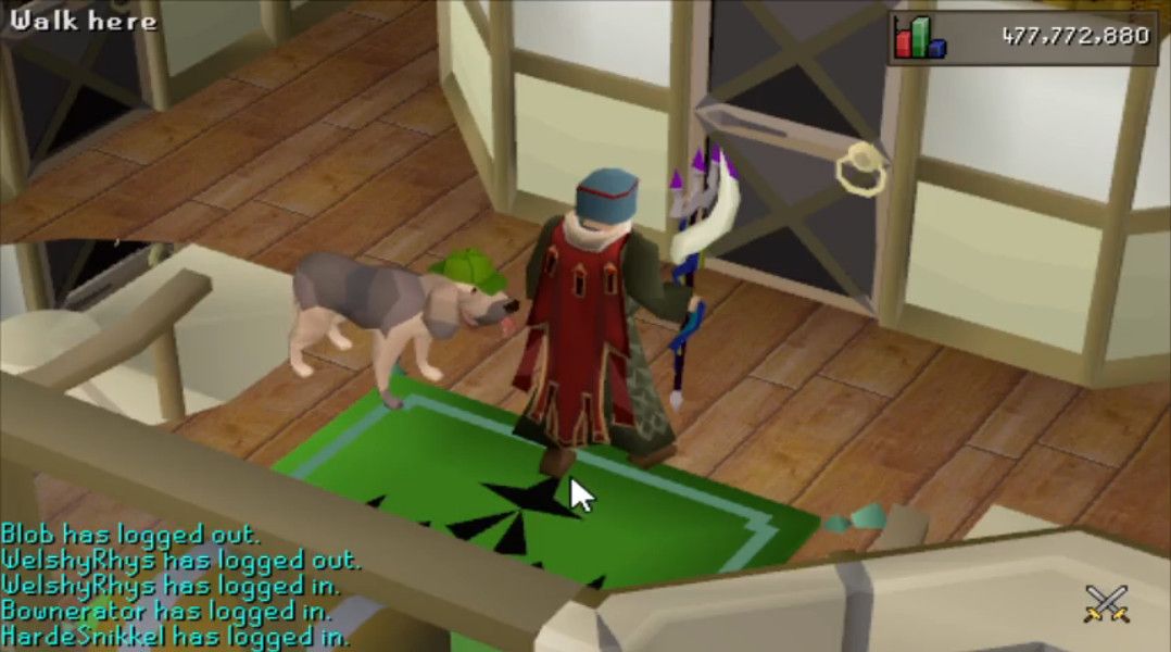 Jakeyosaurus was being followed by a bloodhound wearing a green detective's cap.