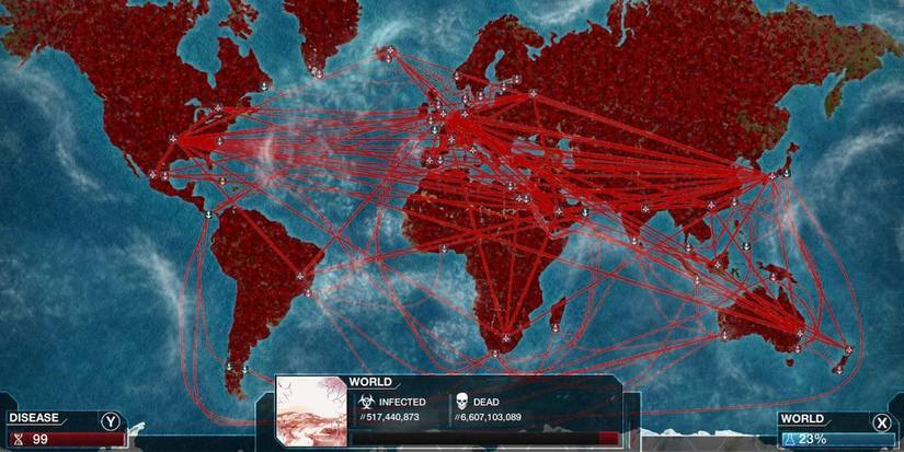 A screenshot from Plague Inc.