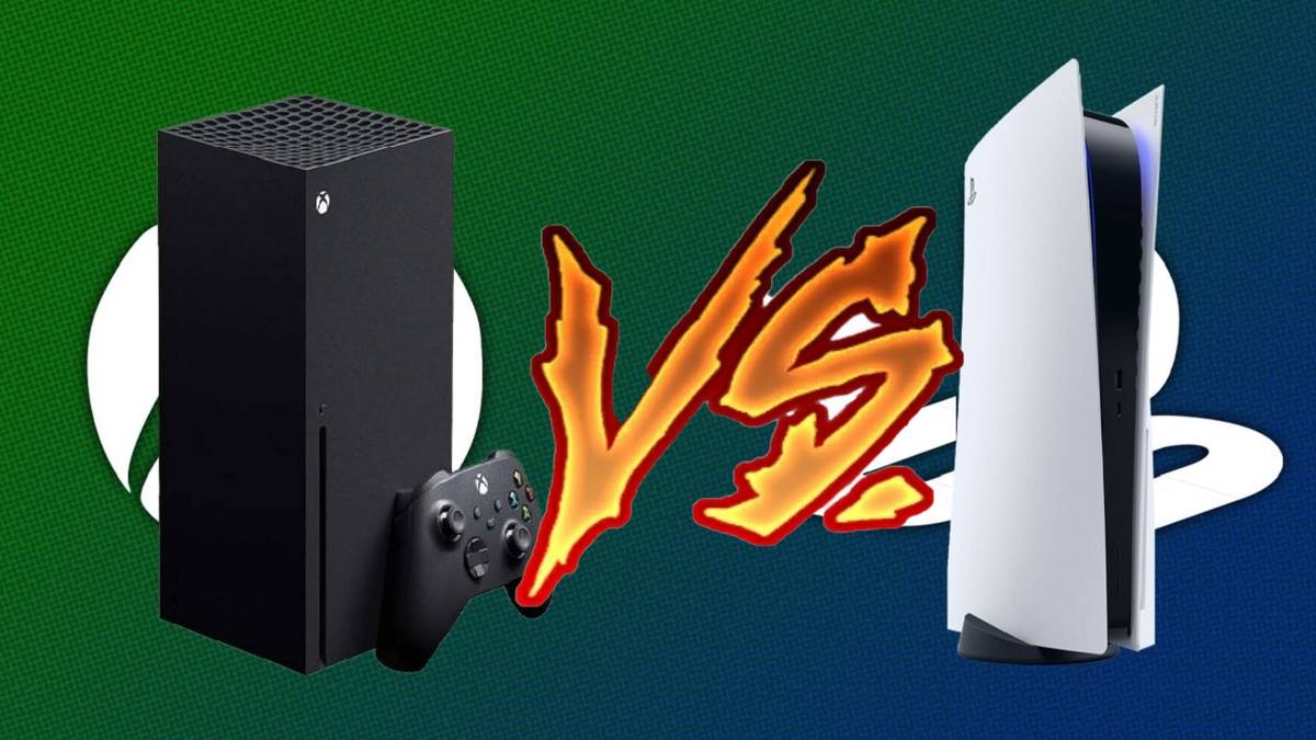 ps5 and xbox series x with versus symbol