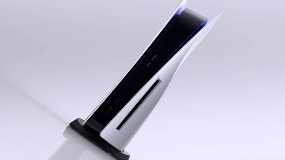 slanted pic of disc version ps5