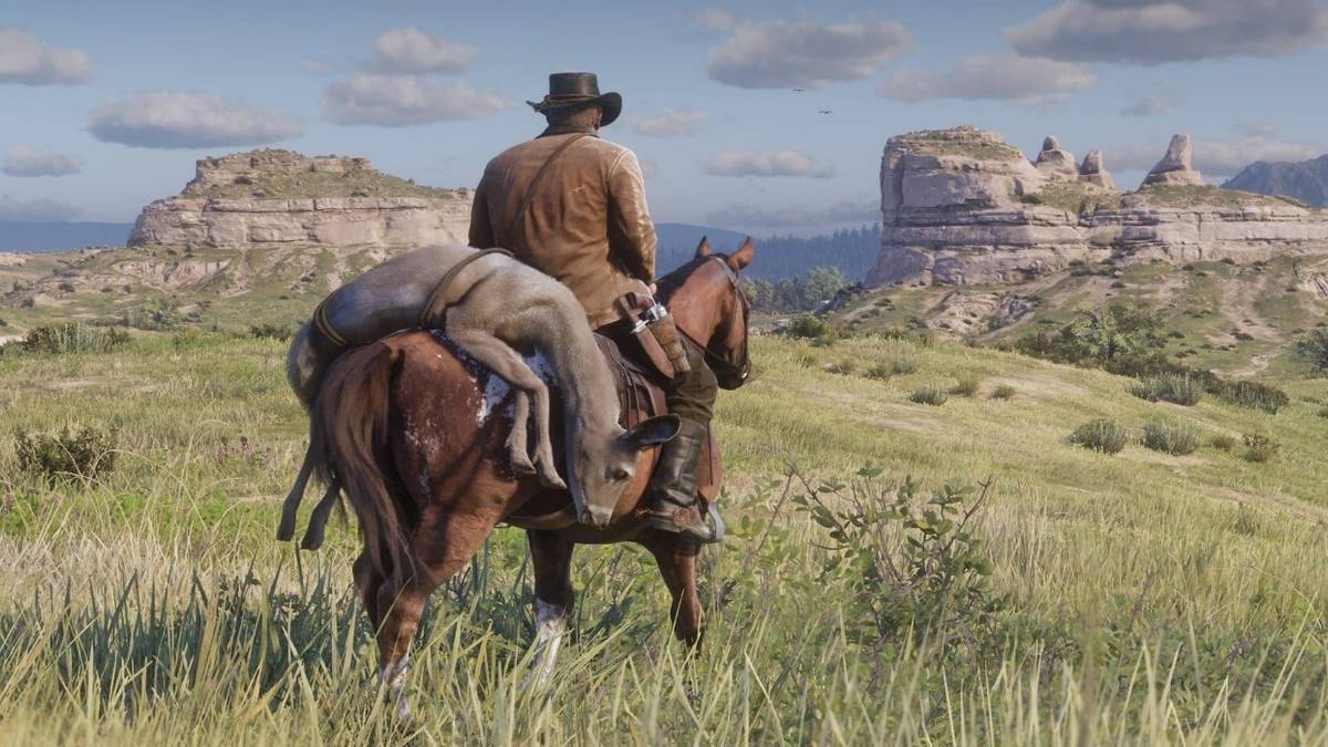 red dead redemption 2 horse cargo dead deer