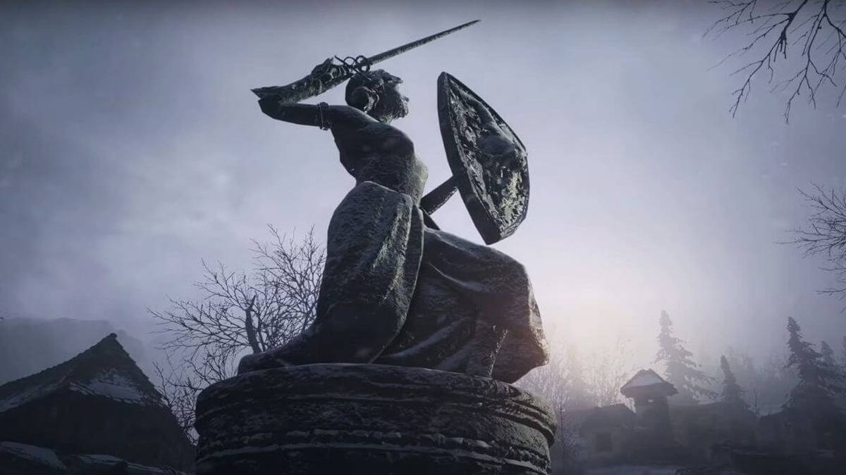 statue in re8's village
