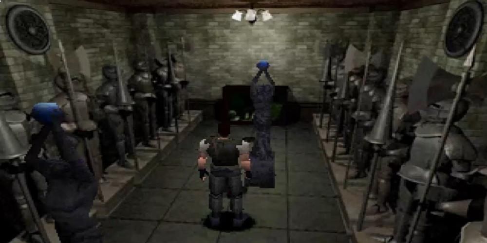 Resident Evil puzzle sequence in knight room