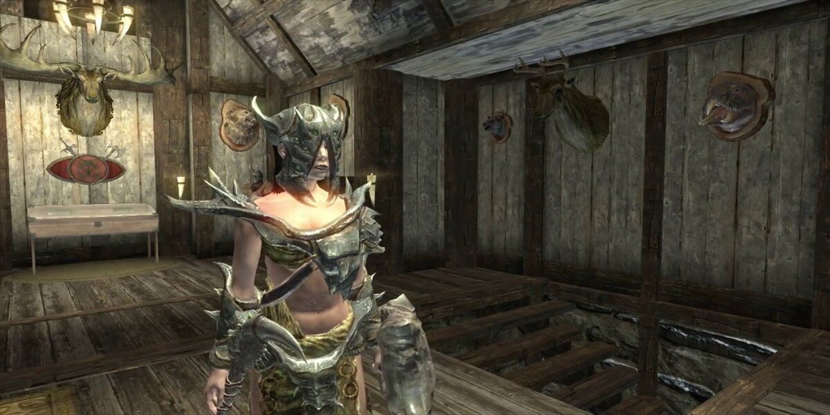 The Dragonborn Wearing Falmer Armor