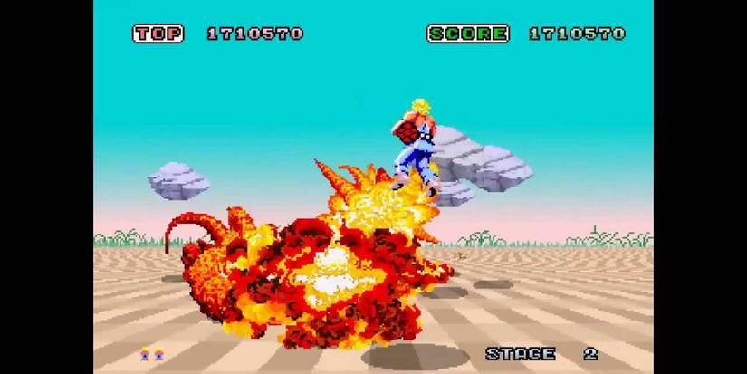 A Screenshot From Space Harrier