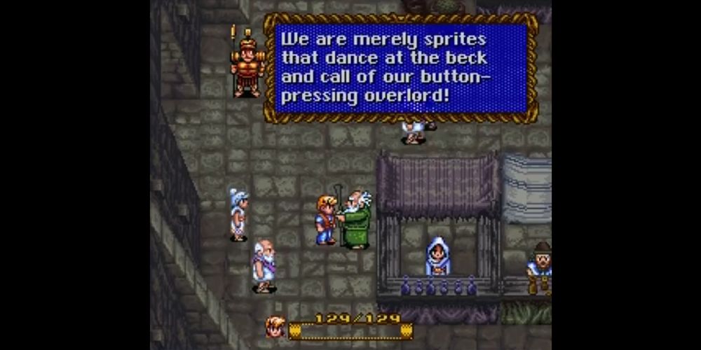 A screenshot from Secret of Evermore (SNES)