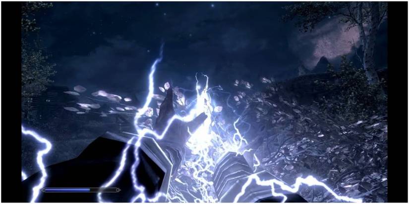 skyrim spell casting lightning storm