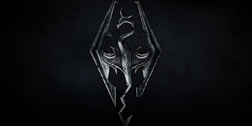 Skyrim logo of dragon.