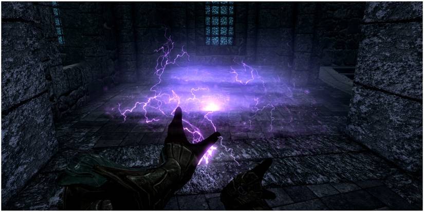 skyrim shock effect on ground