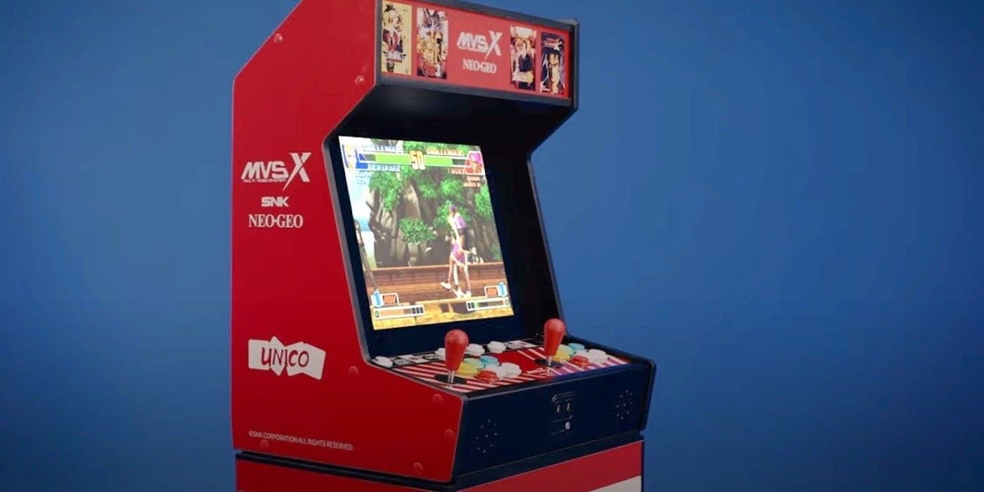 snk mvsx arcade machine closeup