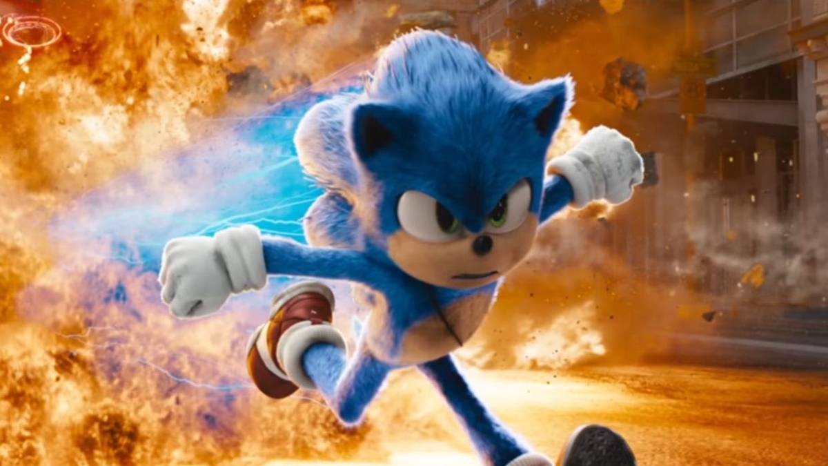 movie sonic running from explosion