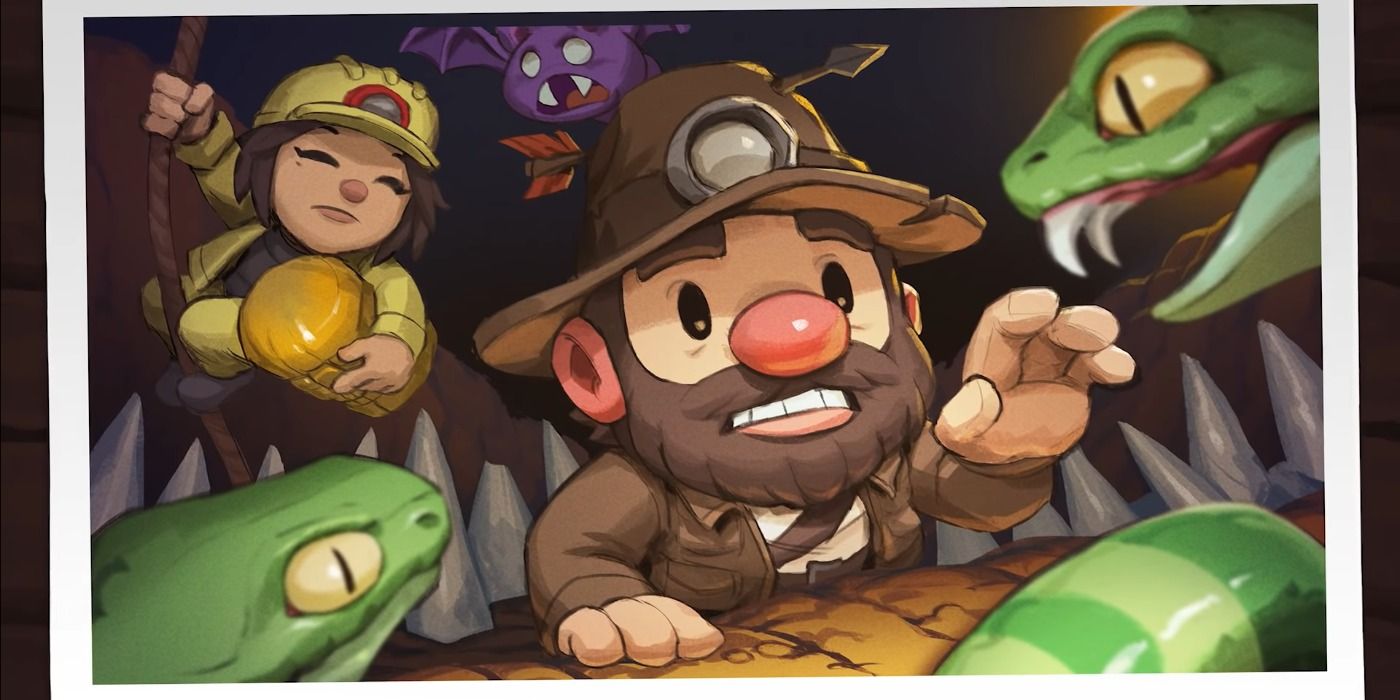 spelunky 2 main character from original and wife
