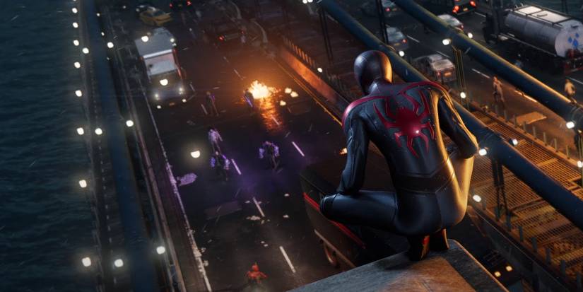 Miles Morales on ledge