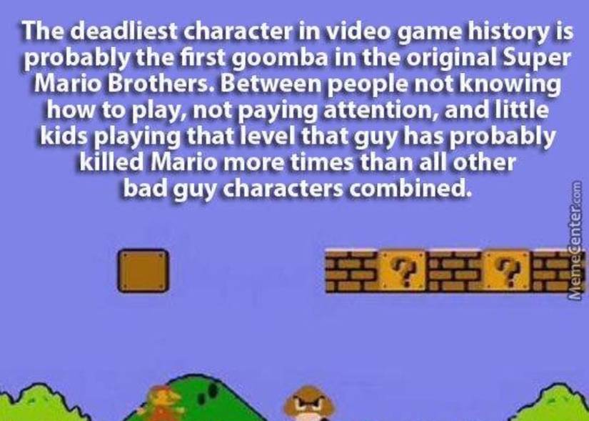 the deadliest goomba in the first level