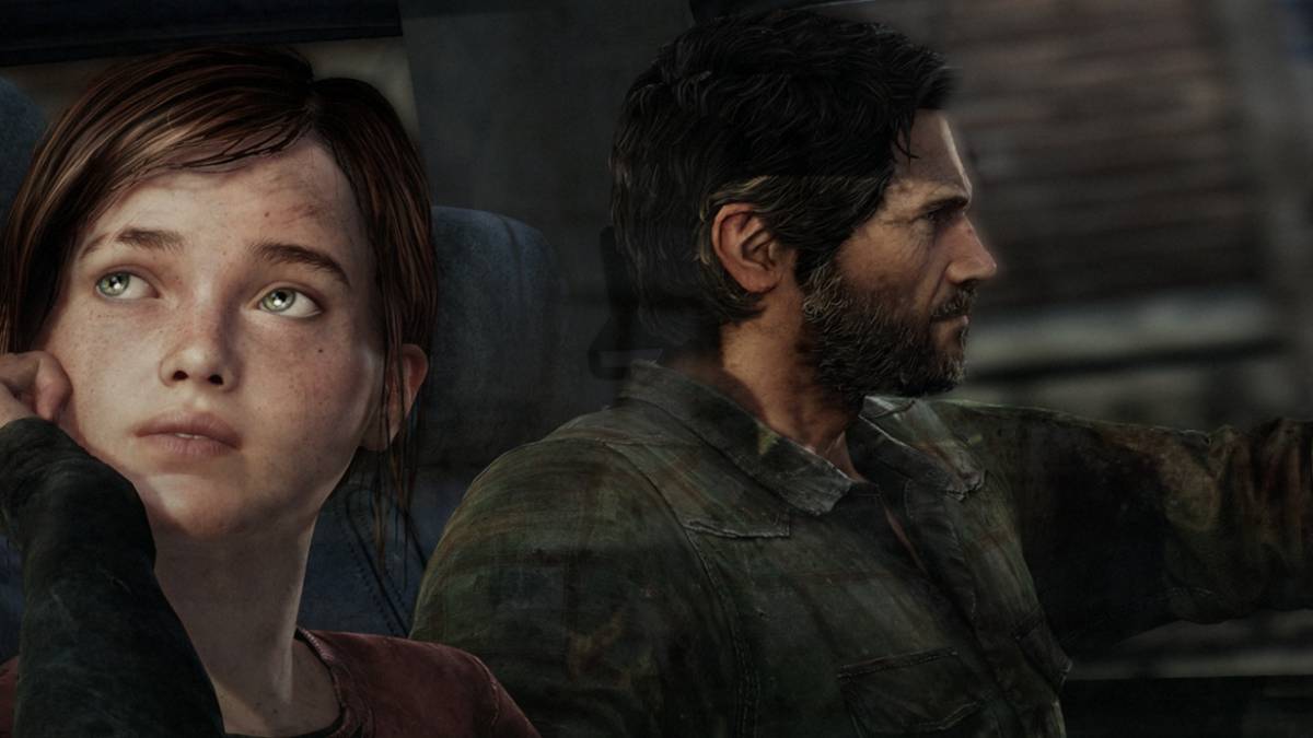 the last of us - ellie and joel in a car